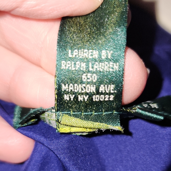 Lauren Ralph Lauren Deep Blue Puffer Jacket Size Large PTP 24in Length 26 In - Picture 9 of 9